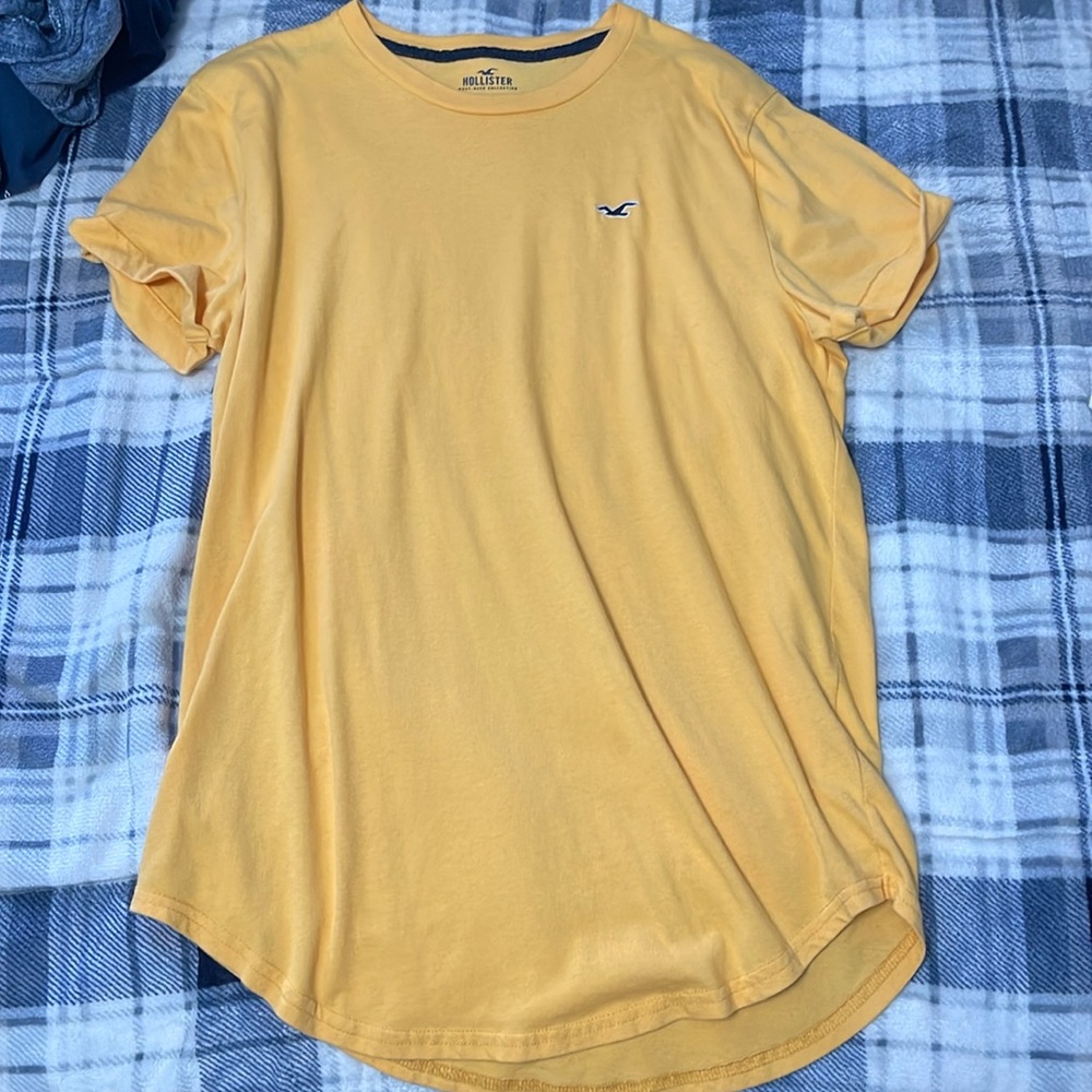 Yellow hollister T shirt